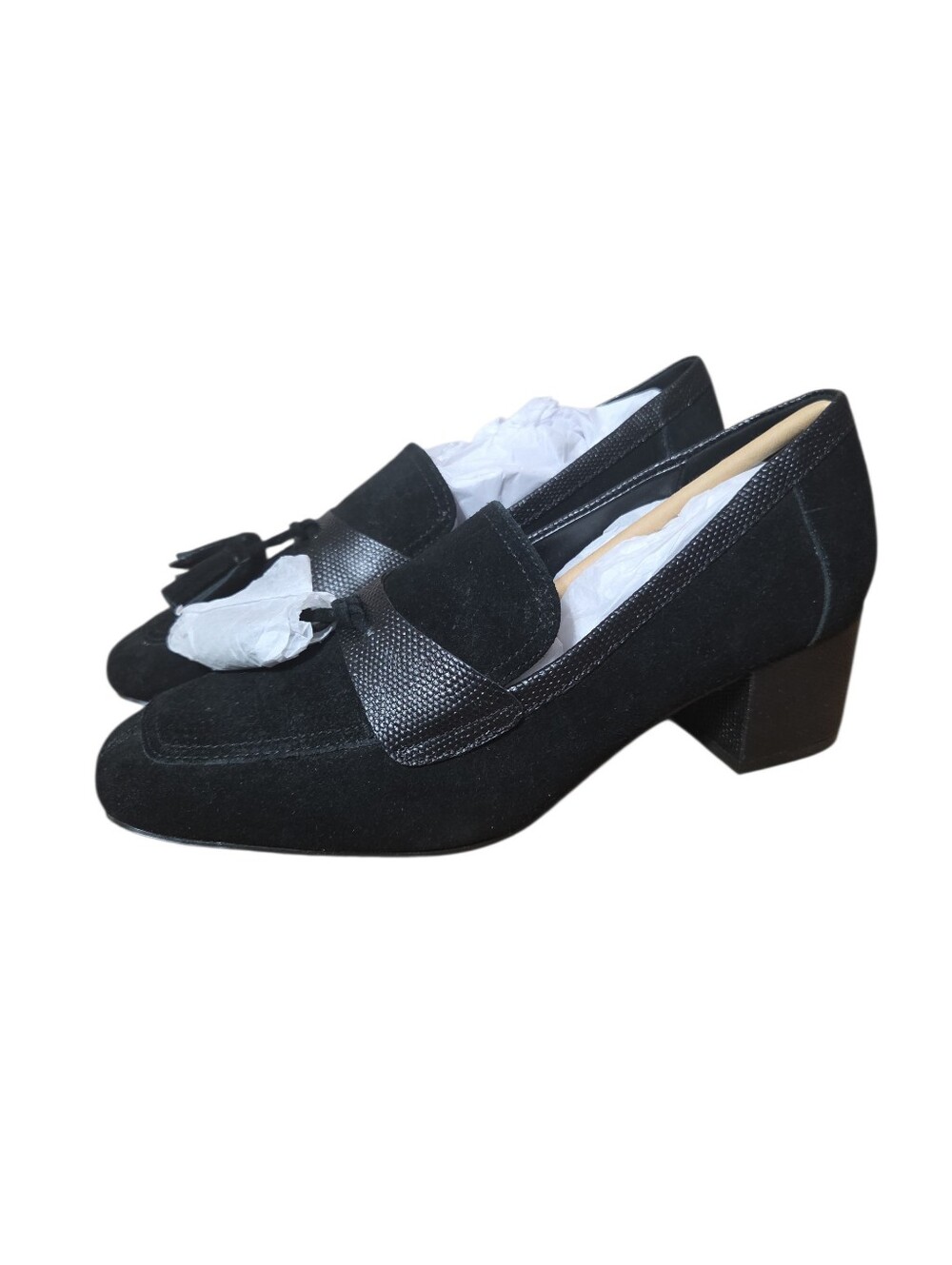 Donald Pliner Kressida Tassel Pumps in black suede Womens Size 7 With Box New
